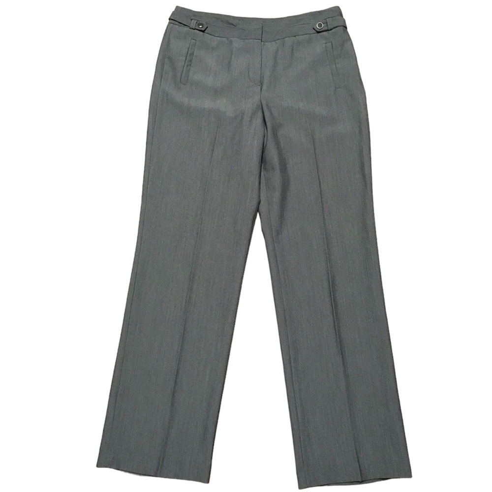 Larry Levine Dress Pant Straight Leg Grey 10 Business Casual Office